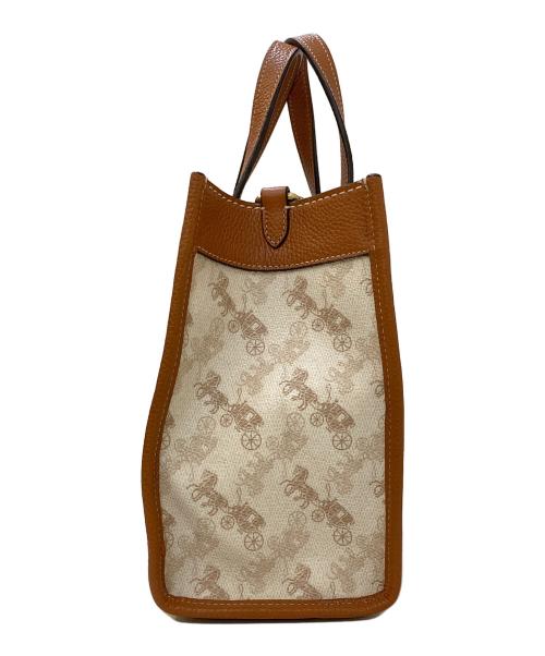 COACH（コーチ）COACH (コーチ) Dempsey Leather Animal Print Handbag ブラウン×ブラックの古着・服飾アイテム