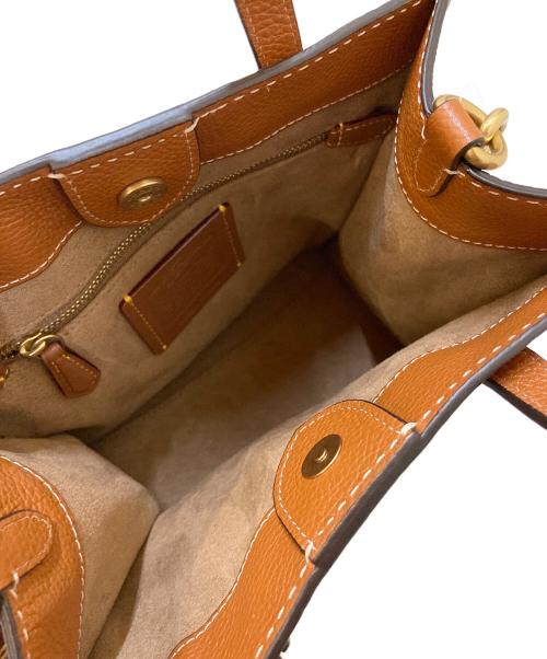 COACH（コーチ）COACH (コーチ) Dempsey Leather Animal Print Handbag ブラウン×ブラックの古着・服飾アイテム