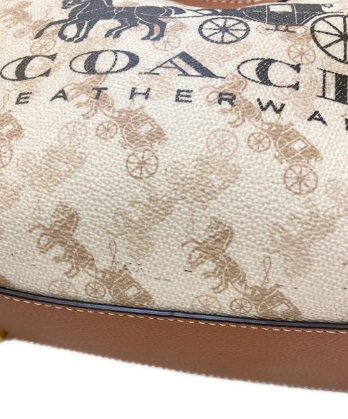 COACH（コーチ）COACH (コーチ) Dempsey Leather Animal Print Handbag ブラウン×ブラックの古着・服飾アイテム