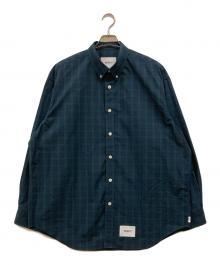 WTAPS（ダブルタップス）の古着「Bd 03 / LS / Cotton. Broadcloth. Textile OF ”GREEN”」｜グリーン×ネイビー