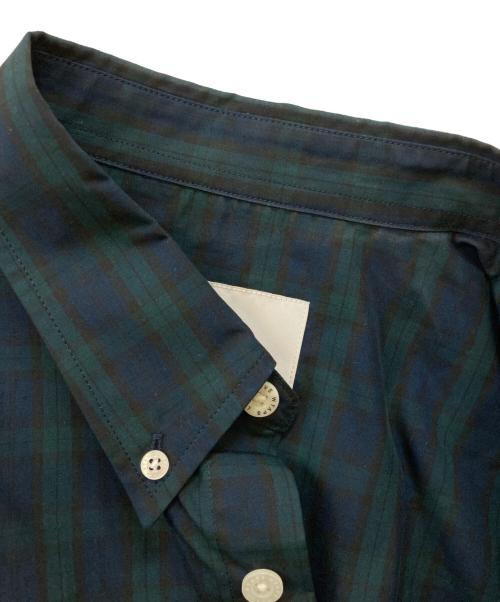 WTAPS（ダブルタップス）WTAPS (ダブルタップス) Bd 03 / LS / Cotton. Broadcloth. Textile OF ”GREEN” グリーン×ネイビー サイズ:3の古着・服飾アイテム