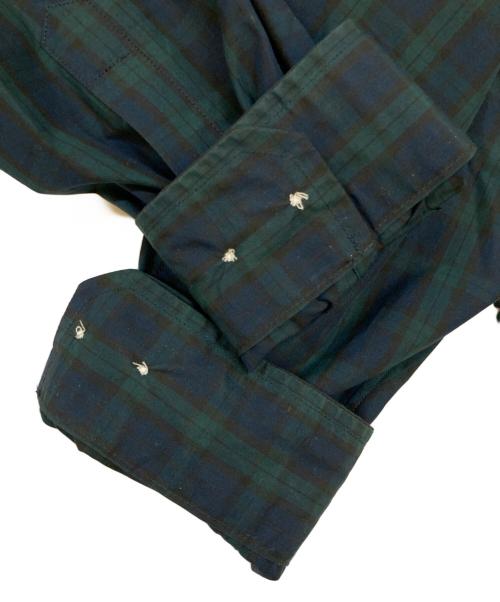 WTAPS（ダブルタップス）WTAPS (ダブルタップス) Bd 03 / LS / Cotton. Broadcloth. Textile OF ”GREEN” グリーン×ネイビー サイズ:3の古着・服飾アイテム
