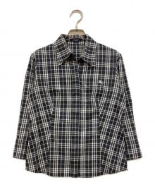 BURBERRY LONDON（バーバリーロンドン）の古着「チェックシャツ」｜ホワイト×ブラック