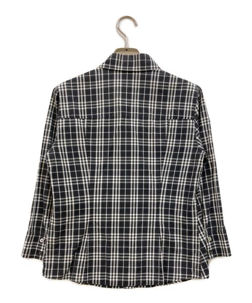 BURBERRY LONDON（バーバリーロンドン）BURBERRY LONDON (バーバリーロンドン) チェックシャツ ホワイト×ブラック サイズ:38の古着・服飾アイテム