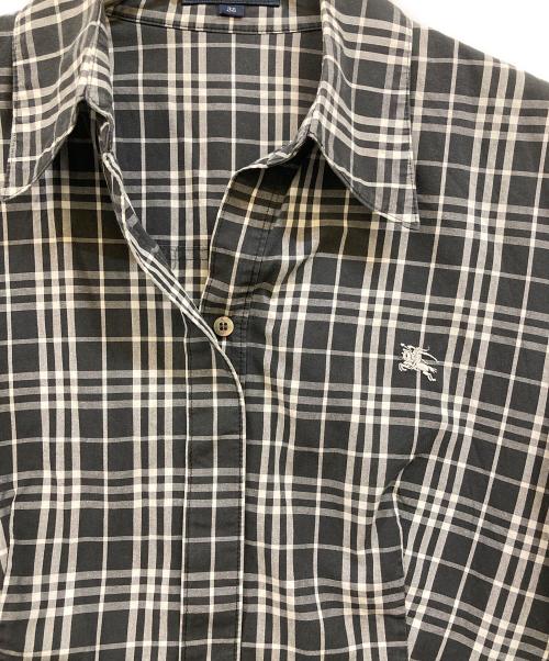 BURBERRY LONDON（バーバリーロンドン）BURBERRY LONDON (バーバリーロンドン) チェックシャツ ホワイト×ブラック サイズ:38の古着・服飾アイテム