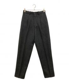 Y's for men（ワイズフォーメン）の古着「ウールタックパンツ」｜ブラック