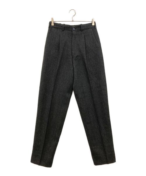 Y's for men（ワイズフォーメン）Y'S for men (ワイズフォーメン) ウールタックパンツ ブラック サイズ:Ｍの古着・服飾アイテム