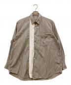 COMME des GARCONS HOMMEコムデギャルソン オム）の古着「ストライプシャツ」｜ブラウン