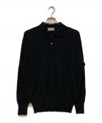 COMME des GARCONS HOMMEコムデギャルソン オム）の古着「ウールブレンド ニットポロシャツ」｜ブラック