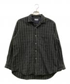 COMME des GARCONS HOMMEコムデギャルソン オム）の古着「ウール×ナイロン オープンカラーシャツ」｜グレー