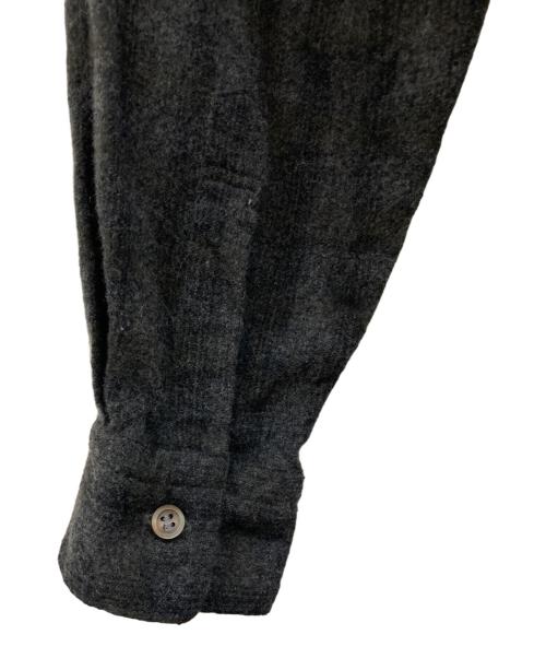 COMME des GARCONS HOMME（コムデギャルソン オム）COMME des GARCONS HOMME (コムデギャルソン オム) ウール×ナイロン オープンカラーシャツ グレー サイズ:不明(実寸参照)の古着・服飾アイテム