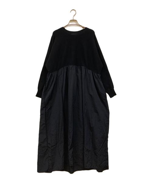 BEARDSLEY（ビアズリー）BEARDSLEY (ビアズリー) ニットコンビワンピース ネイビー サイズ:1 未使用品の古着・服飾アイテム