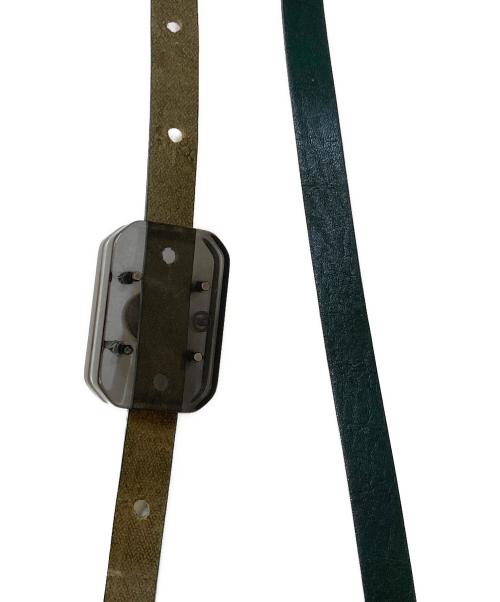 MM6 Maison Margiela（エムエムシックスメゾンマルジェラ）MM6 Maison Margiela (エムエムシックスメゾンマルジェラ) パールバックルベルト グリーンの古着・服飾アイテム