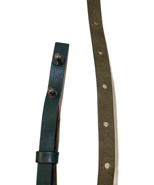 MM6 Maison Margiela（エムエムシックスメゾンマルジェラ）MM6 Maison Margiela (エムエムシックスメゾンマルジェラ) パールバックルベルト グリーンの古着・服飾アイテム