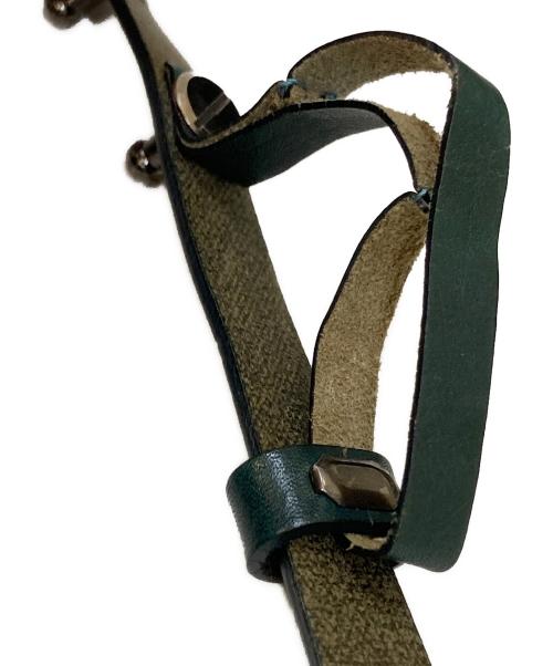 MM6 Maison Margiela（エムエムシックスメゾンマルジェラ）MM6 Maison Margiela (エムエムシックスメゾンマルジェラ) パールバックルベルト グリーンの古着・服飾アイテム