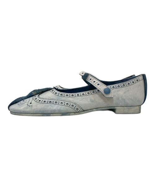 TAO COMME des GARCONS（タオ コムデギャルソン）TAO COMME des GARCONS (タオ コムデギャルソン) Eyelet Detail Ballerina Shoes ホワイト サイズ:22.5㎝の古着・服飾アイテム