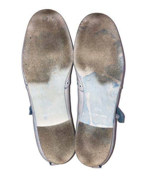 TAO COMME des GARCONS（タオ コムデギャルソン）TAO COMME des GARCONS (タオ コムデギャルソン) Eyelet Detail Ballerina Shoes ホワイト サイズ:22.5㎝の古着・服飾アイテム