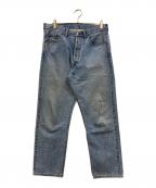 A.PRESSEアプレッセ）の古着「Washed Denim Pants」｜インディゴ