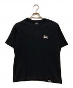 stussyステューシー）の古着「バックプリントTシャツ」｜ブラック