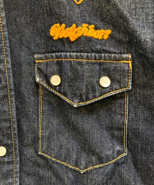 NEIGHBORHOOD（ネイバーフッド）NEIGHBORHOOD (ネイバーフッド) バック刺繍ロゴダンガリーデニムウエスタンシャツ インディゴ サイズ:Ｍの古着・服飾アイテム
