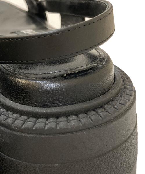 sergio rossi（セルジオロッシ）sergio rossi (セルジオロッシ) バックスリングチャンキーヒールサンダル ブラック サイズ:38の古着・服飾アイテム