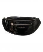 MICHAEL KORSマイケルコース）の古着「Medium Crinkled Calf Leather Belt Bag」｜ブラック