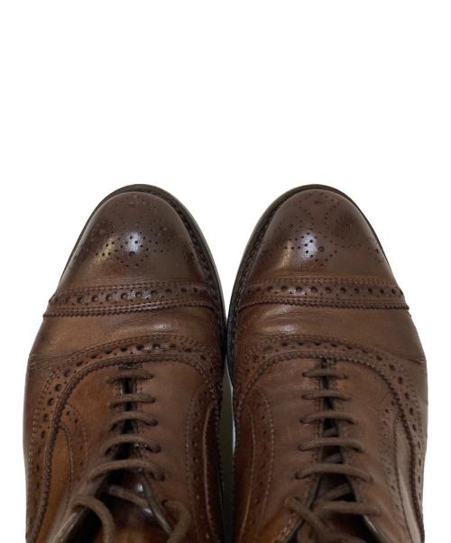 Allen Edmonds（アレン エドモンズ）Allen Edmonds (アレン エドモンズ) セミブローグストレートチップドレスシューズ ブラウン サイズ:7.5の古着・服飾アイテム