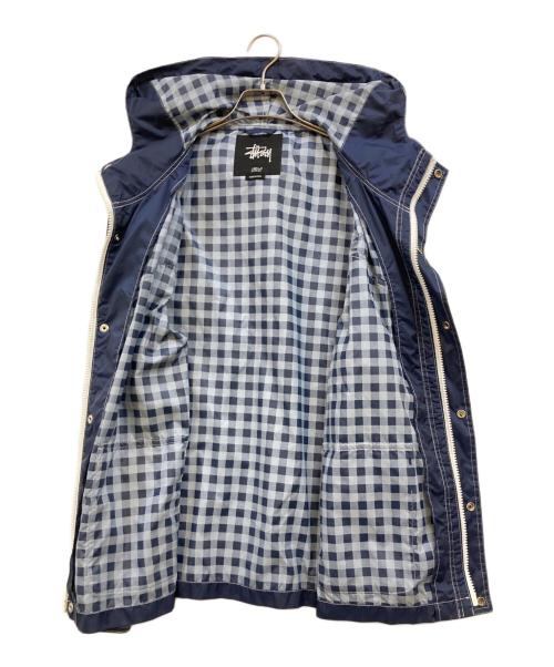 stussy（ステューシー）stussy (ステューシー) 裏地チェック マウンテンパーカー ネイビー サイズ:Ｌの古着・服飾アイテム