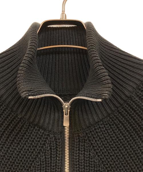 BATONER（バトナ―）BATONER (バトナ―) COTTON SIGNATURE DRIVERS KNIT ブラック サイズ:2の古着・服飾アイテム