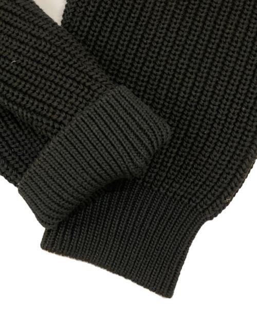 BATONER（バトナ―）BATONER (バトナ―) COTTON SIGNATURE DRIVERS KNIT ブラック サイズ:2の古着・服飾アイテム