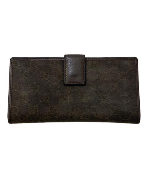 GUCCI（グッチ）GUCCI (グッチ) コンチネンタル インターロッキングG ロングウォレット ブラックの古着・服飾アイテム