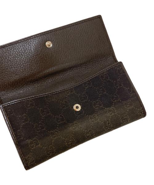 GUCCI（グッチ）GUCCI (グッチ) コンチネンタル インターロッキングG ロングウォレット ブラックの古着・服飾アイテム