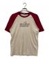 NIKE（ナイキ）の古着「ラグランTシャツ」｜ベージュ×レッド