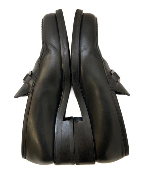 GUCCI（グッチ）GUCCI (グッチ) ロゴプレート コインローファー ブラック サイズ:36 1/2の古着・服飾アイテム