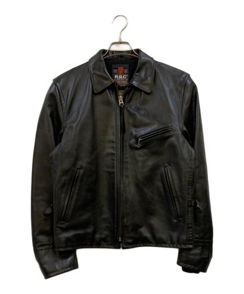 RBC（アールビーシー）RBC (アールビーシー) カウハイド レザージャケット ブラック サイズ:36の古着・服飾アイテム