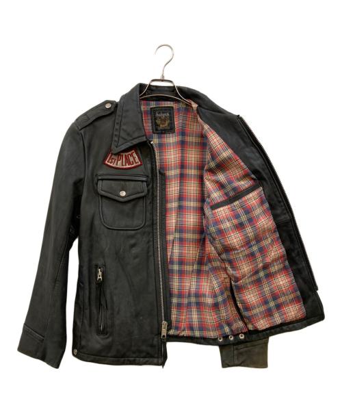 Schott（ショット）Schott (ショット) レザーポリスジャケット ブラック サイズ:Ｌの古着・服飾アイテム