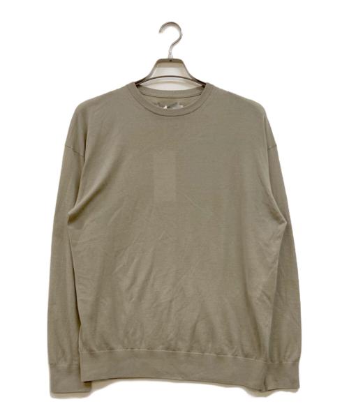 Graphpaper（グラフペーパー）Graphpaper (グラフペーパー) High Gauge L/S Oversized Crew Neck ベージュ サイズ:1 未使用品の古着・服飾アイテム