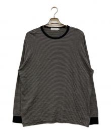 Graphpaper（グラフペーパー）の古着「Wool Border L/S Tee」｜ホワイト×ブラック