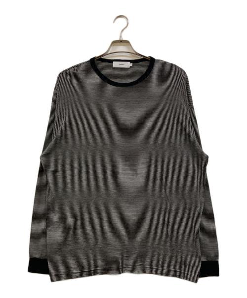 Graphpaper（グラフペーパー）Graphpaper (グラフペーパー) Wool Border L/S Tee ホワイト×ブラック サイズ:1の古着・服飾アイテム
