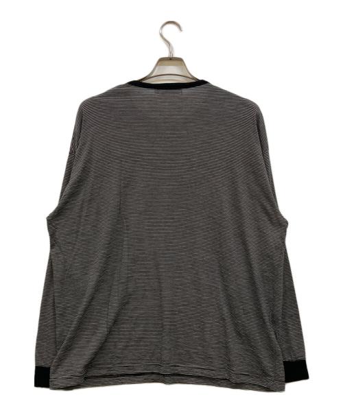 Graphpaper（グラフペーパー）Graphpaper (グラフペーパー) Wool Border L/S Tee ホワイト×ブラック サイズ:1の古着・服飾アイテム