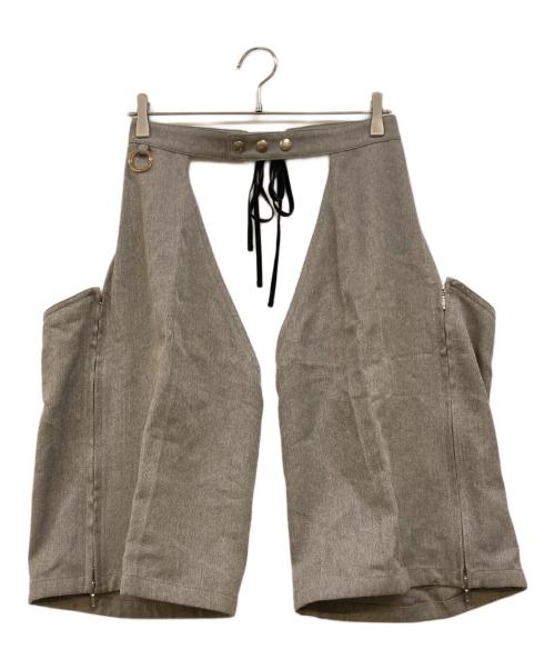 masu（エムエーエスユー）MASU (エムエーエスユー) TAILORED SHORT CHAPS グレー サイズ:F 未使用品の古着・服飾アイテム