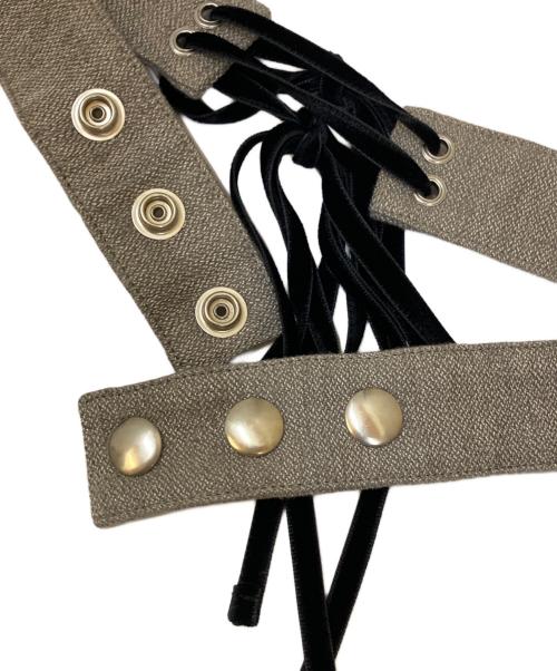 masu（エムエーエスユー）MASU (エムエーエスユー) TAILORED SHORT CHAPS グレー サイズ:F 未使用品の古着・服飾アイテム