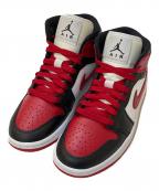NIKEナイキ）の古着「AIR JORDAN 1 MID」｜ホワイト×レッド