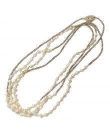 bunch（バンチ）の古着「パール付きネックレス ブレスレット」｜ホワイト