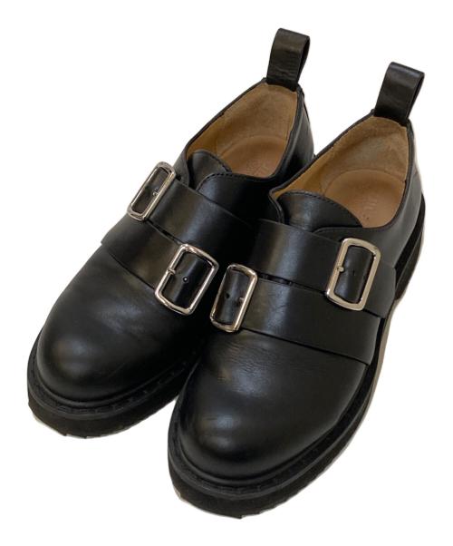 JIL SANDER NAVY（ジルサンダー ネイビー）JIL SANDER NAVY (ジルサンダー ネイビー) Belt Oxfords Loafer ブラック サイズ:36の古着・服飾アイテム