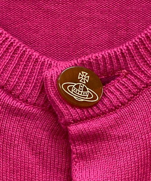 Vivienne Westwood man（ヴィヴィアン ウェストウッド マン）Vivienne Westwood man (ヴィヴィアン ウェストウッド マン) オーブ刺繍カーディガン ピンク サイズ:46の古着・服飾アイテム