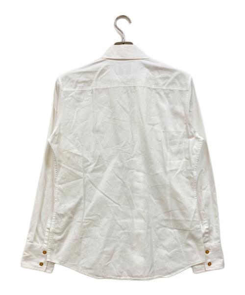 Vivienne Westwood man（ヴィヴィアン ウェストウッド マン）Vivienne Westwood man (ヴィヴィアン ウェストウッド マン) オーブ刺繍 変形デザインシャツ ホワイト サイズ:48の古着・服飾アイテム