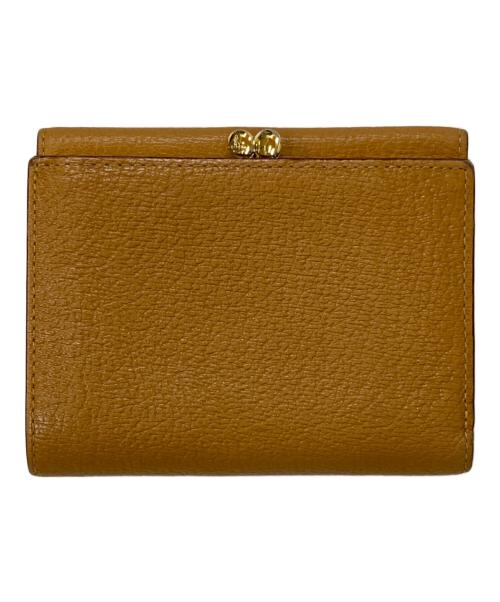 Vivienne Westwood（ヴィヴィアンウエストウッド）Vivienne Westwood (ヴィヴィアンウエストウッド) ビッグオーブ がま口三つ折り財布 キャメルの古着・服飾アイテム