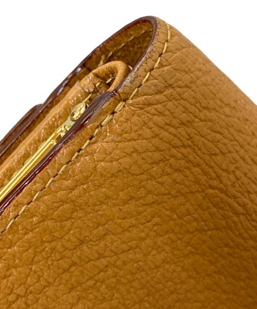 Vivienne Westwood（ヴィヴィアンウエストウッド）Vivienne Westwood (ヴィヴィアンウエストウッド) ビッグオーブ がま口三つ折り財布 キャメルの古着・服飾アイテム