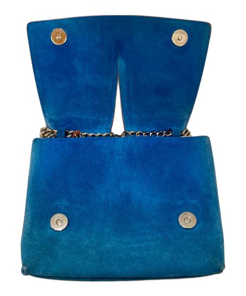 JIL SANDER（ジルサンダー）JIL SANDER (ジルサンダー) VIEW SMALL SUEDE AND LEATHER CROSS BODY BAG ブルー×オレンジの古着・服飾アイテム